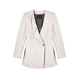 GIORGIO ARMANI Textured Lapel Blazer Women BROWN Coats & Jackets